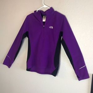 The North Face  Purple / Black fleece Pull over M